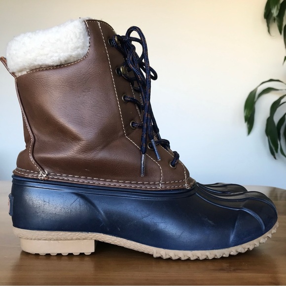 London Fog Womens Windchill Winter Duck Boots -Brown/Navy 

Women’s size 8 - Picture 4 of 10